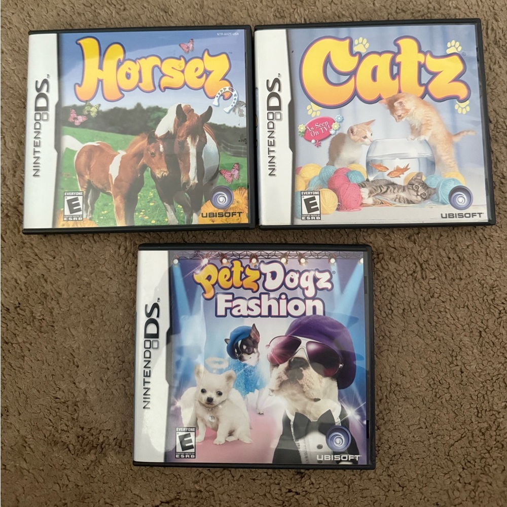 Nintendo DS Game Bundle - Horsez, Catz, Petz Dogz Fashion